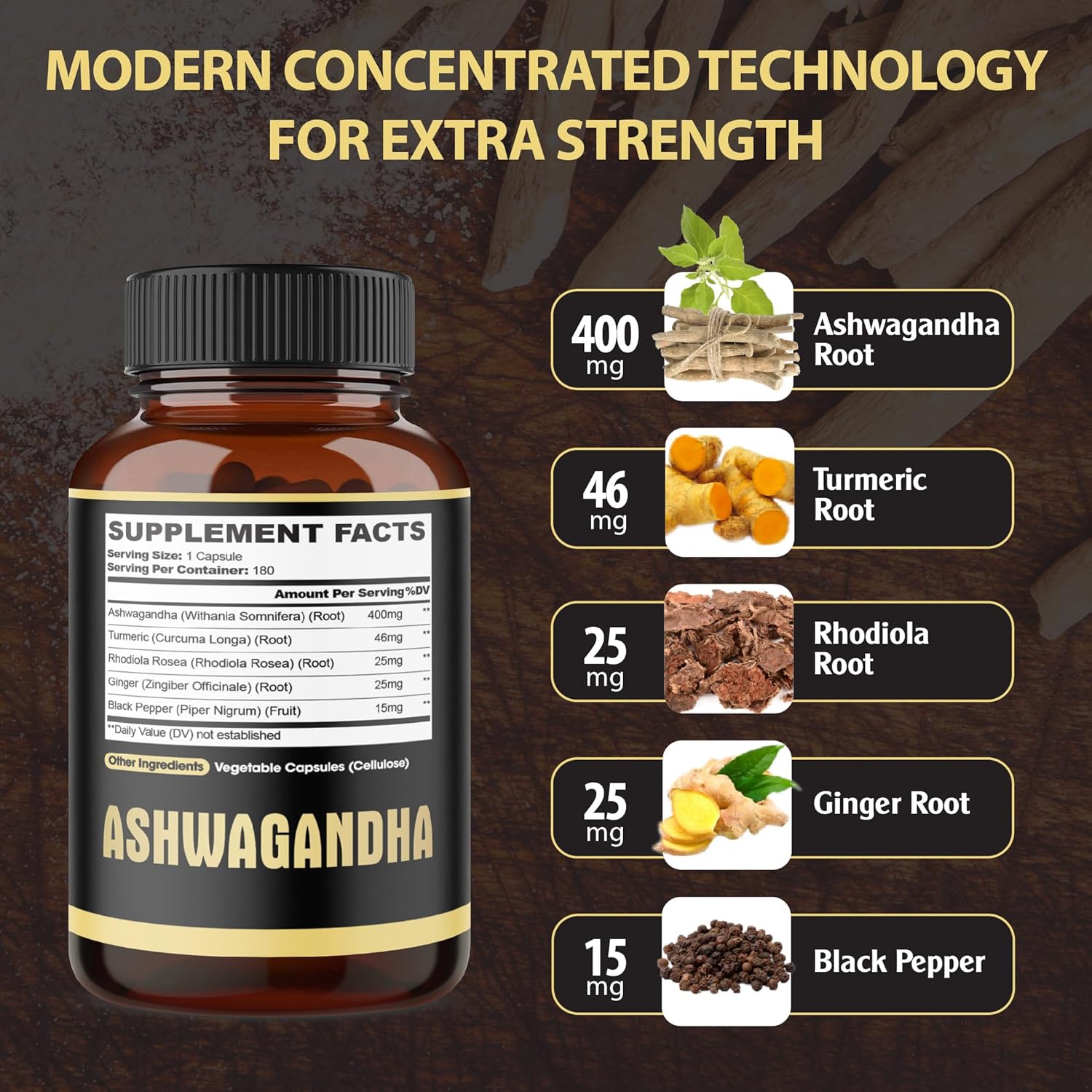 5in1 Premium Ashwagandha Capsules (180ct)