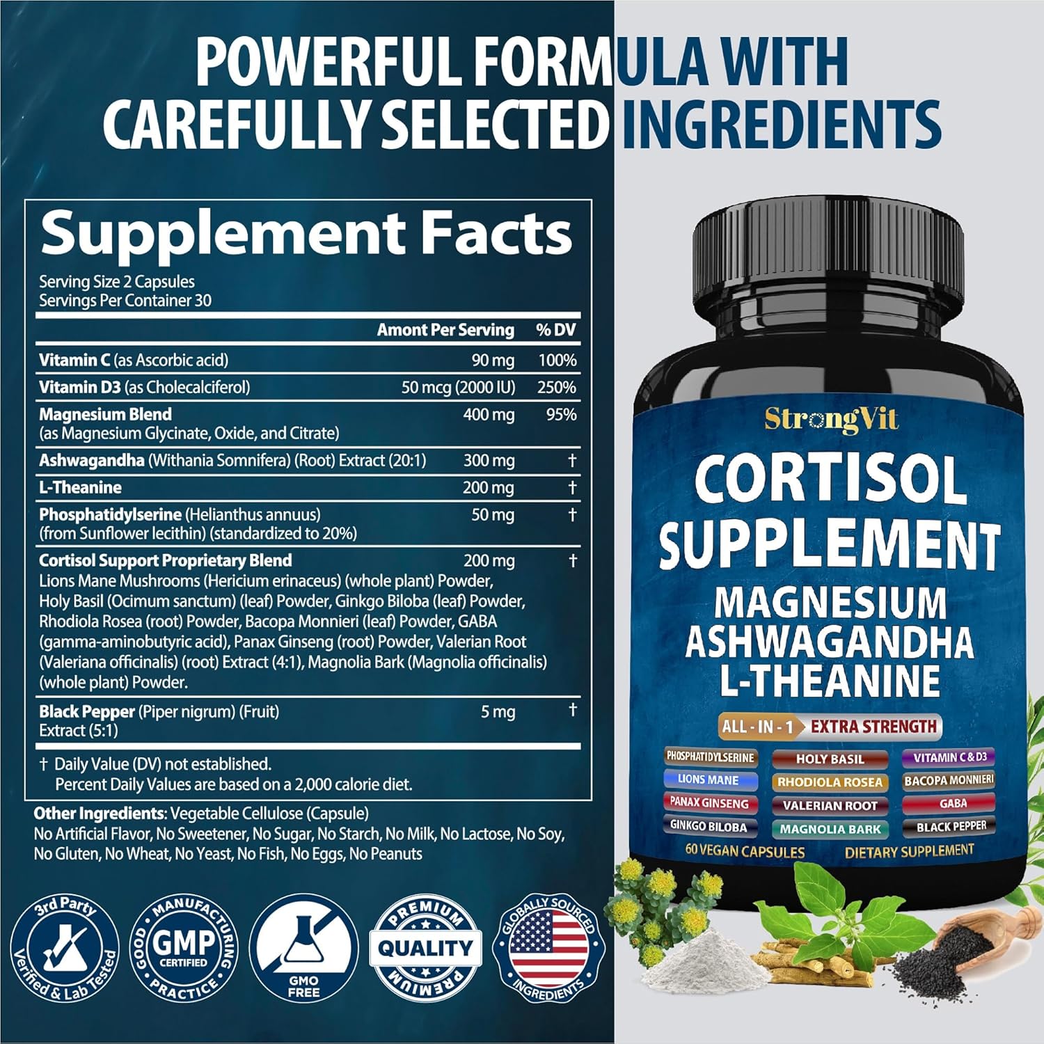 Cortisol Supplement for Women and Men with Magnesium