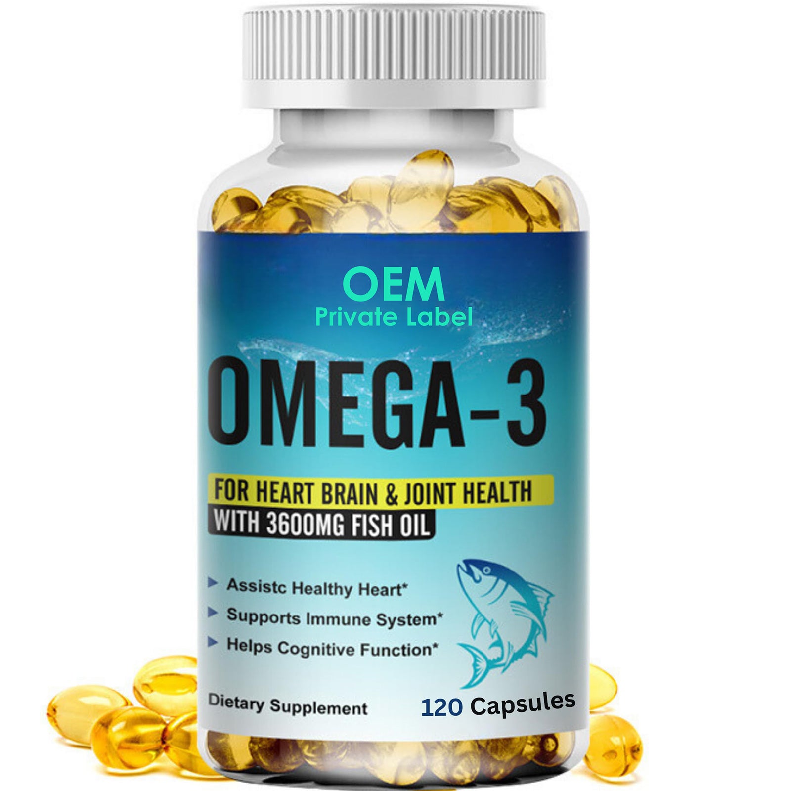Triple Strength Omega 3 Fish Oil Softgel Capsules