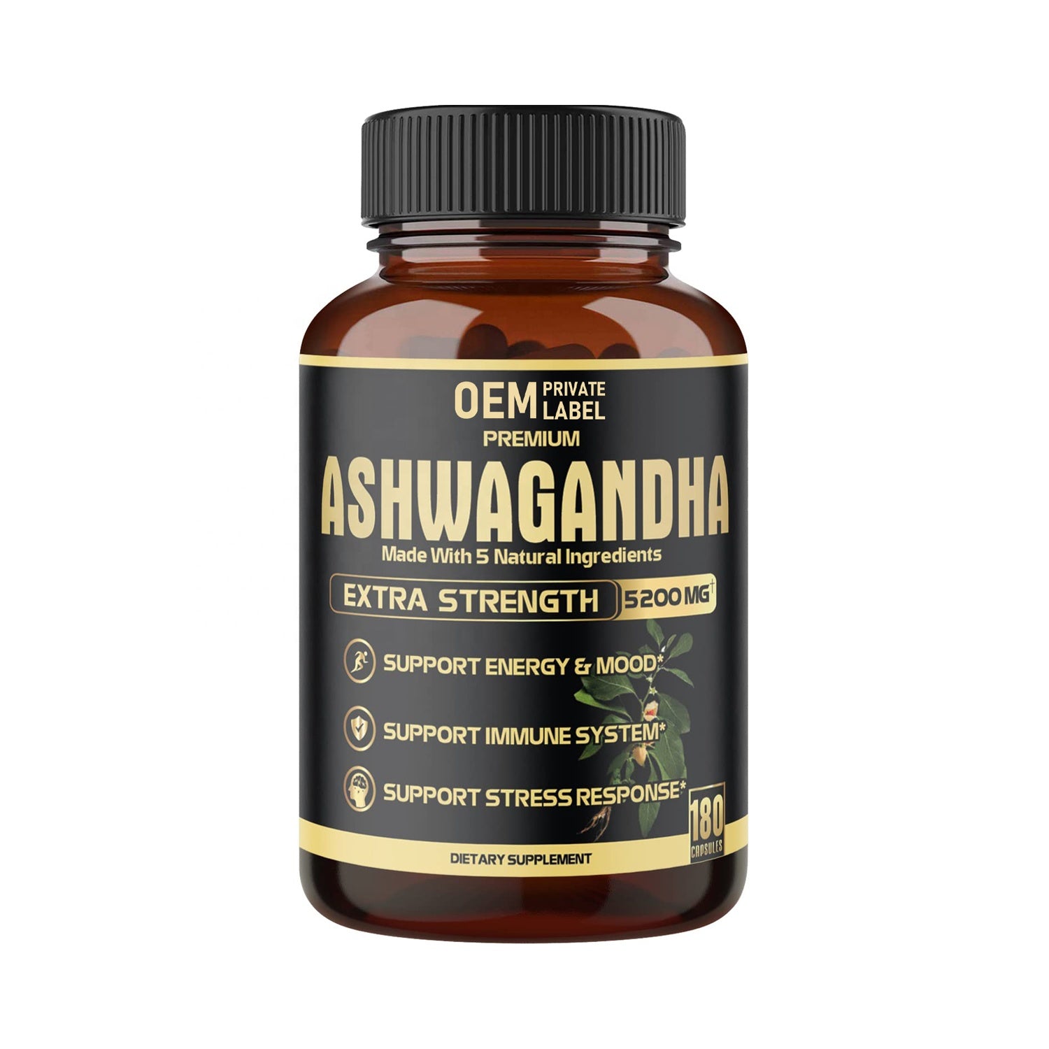 5in1 Premium Ashwagandha Capsules (180ct)
