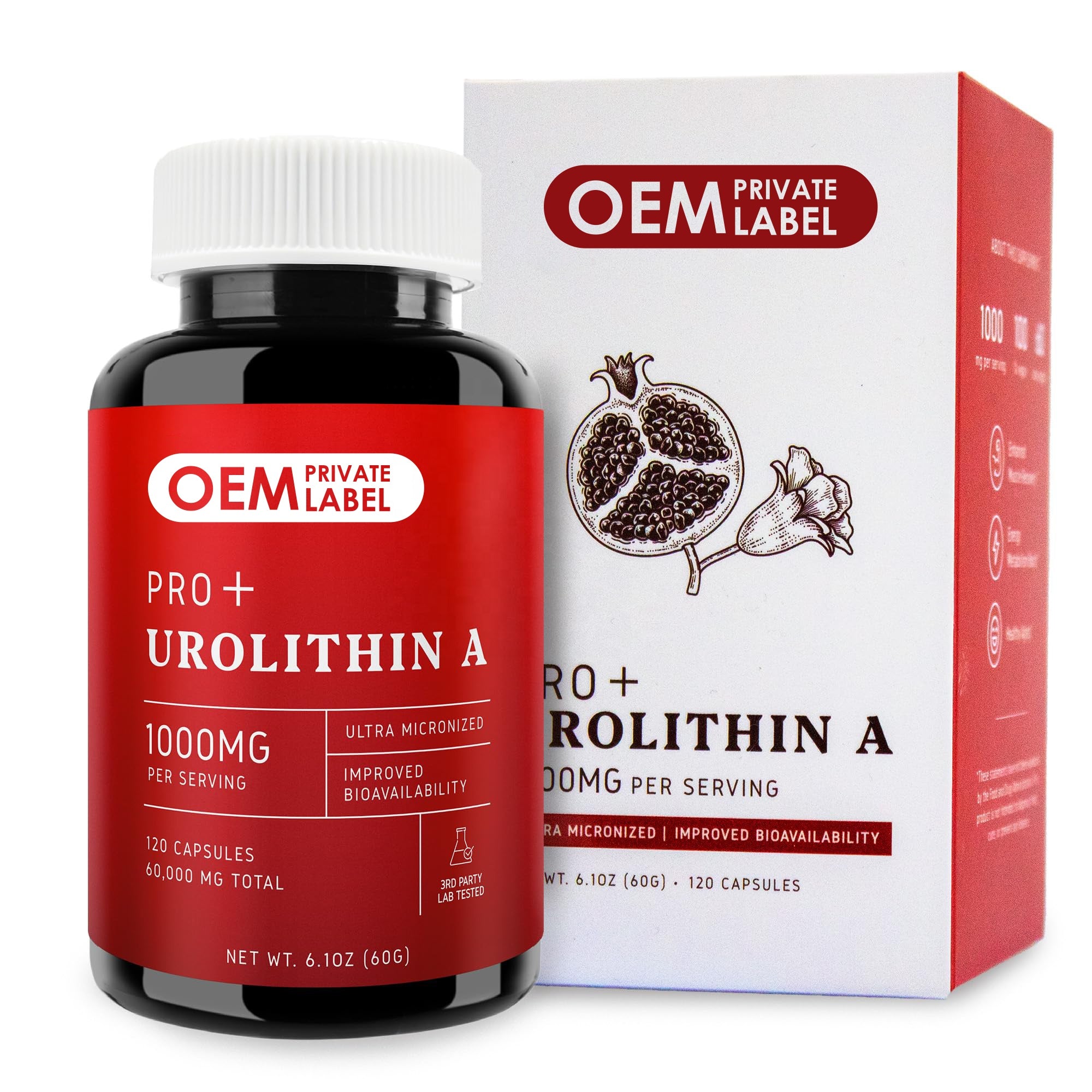 Urolithin A PRO Capsules - 1000mg (120Ct)
