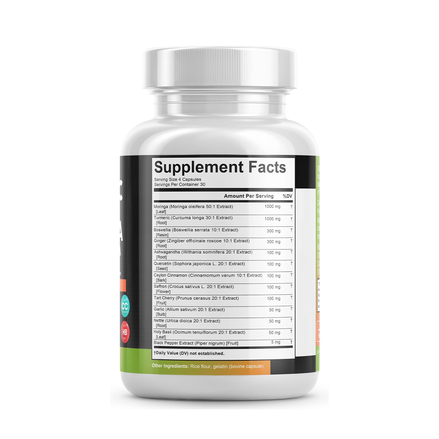 Turmeric Moringa Supplement multivitamin (120ct)