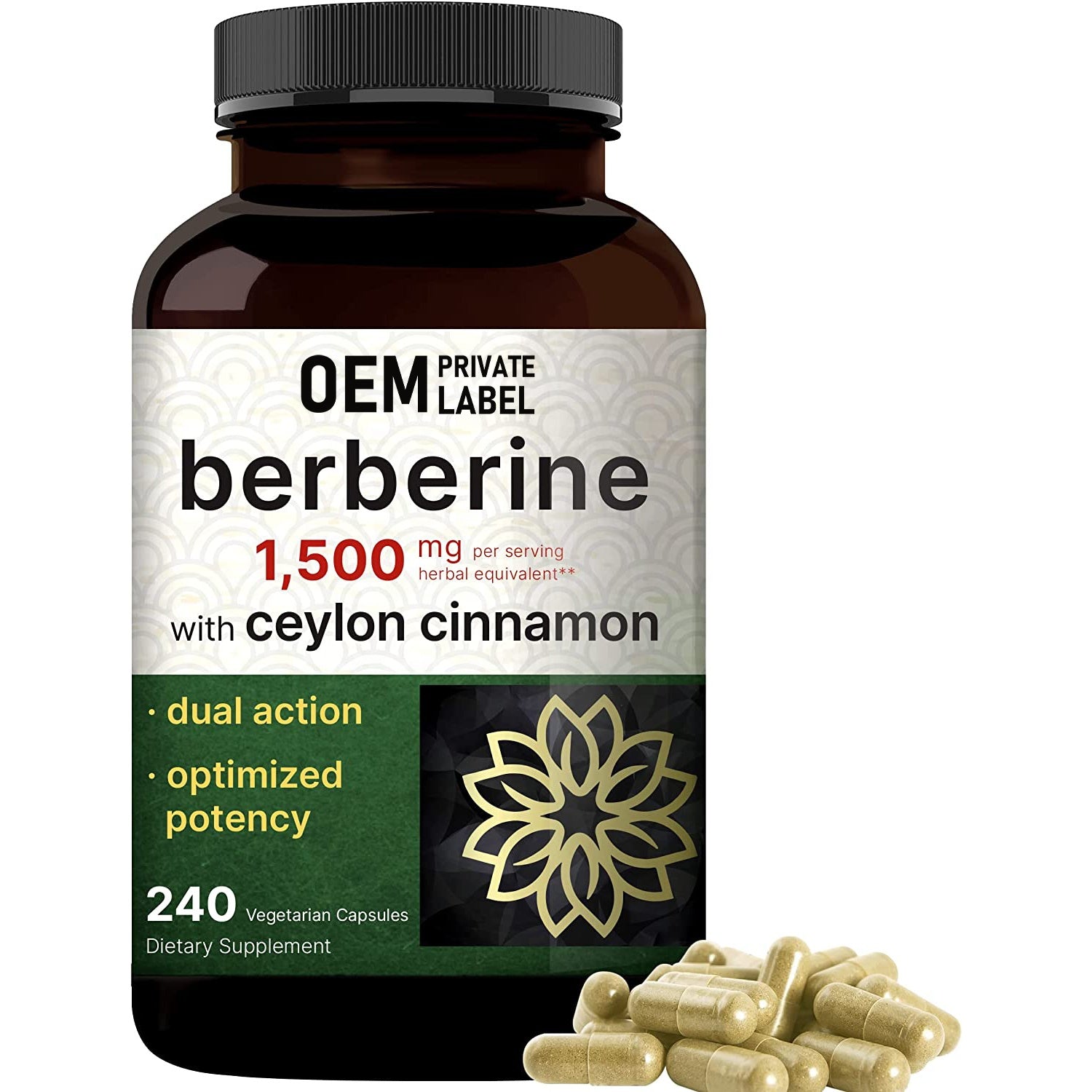 Berberine Supplement 1500mg with Ceylon Cinnamon